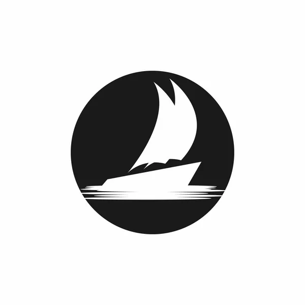 Yat Simgesi Sembol Logo Vektör Şablonu — Stok Vektör
