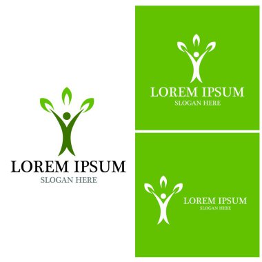 Sağlık insanları yaşam logo vektör şablonu