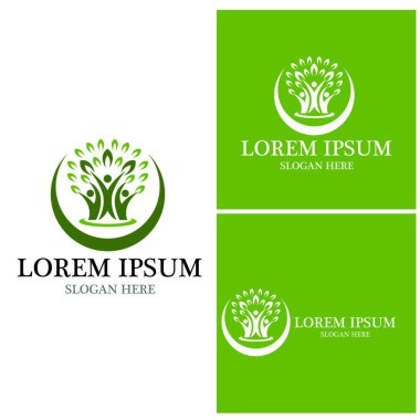 Sağlık insanları yaşam logo vektör şablonu