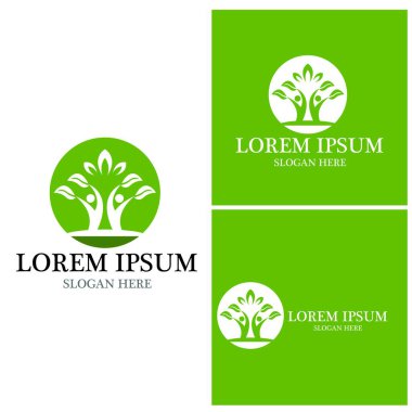 Sağlık insanları yaşam logo vektör şablonu