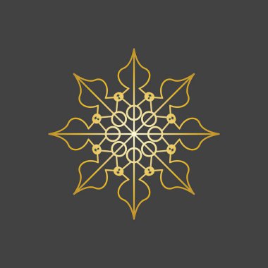 Mandala logo tasarımı vektör çizimi