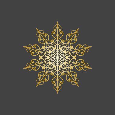 Mandala logo tasarımı vektör çizimi