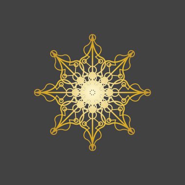 Mandala logo tasarımı vektör çizimi