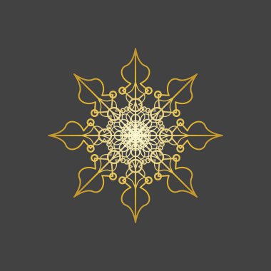 Mandala logo tasarımı vektör çizimi