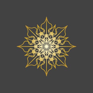 Mandala logo tasarımı vektör çizimi