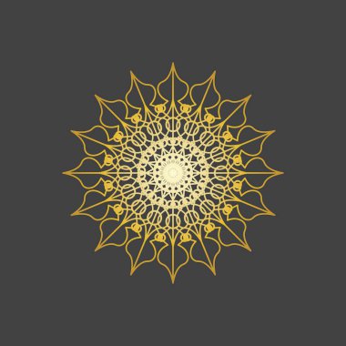 Mandala logo tasarımı vektör çizimi
