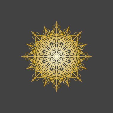 Mandala logo tasarımı vektör çizimi