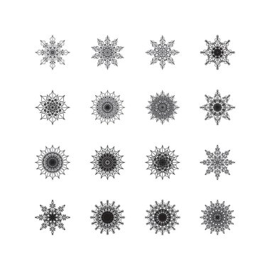 Mandala logo tasarımı vektör çizimi