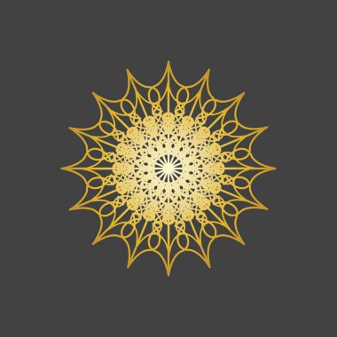 Mandala logo tasarımı vektör çizimi