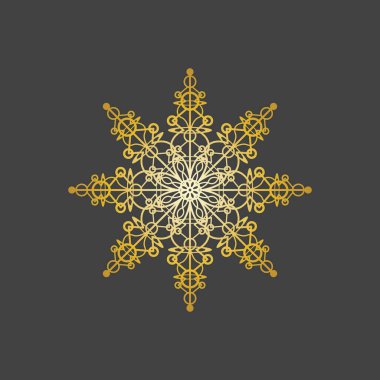 Mandala logo tasarımı vektör çizimi