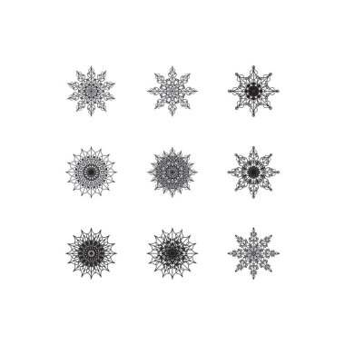 Mandala logo tasarımı vektör çizimi