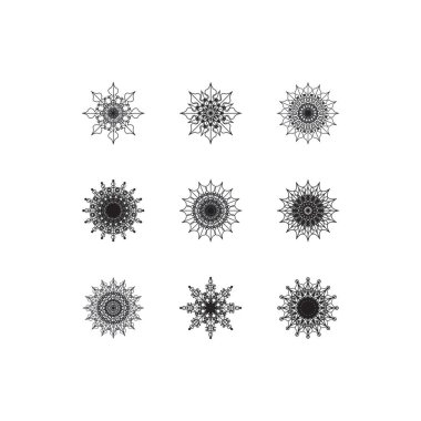 Mandala logo tasarımı vektör çizimi