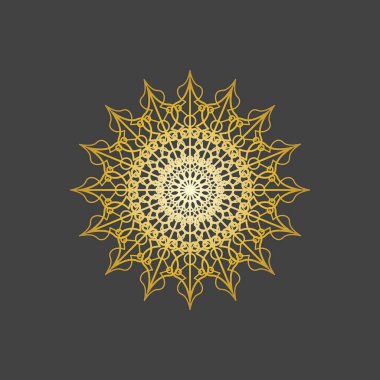 Mandala logo tasarımı vektör çizimi