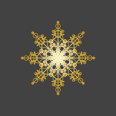 Mandala logo tasarımı vektör çizimi