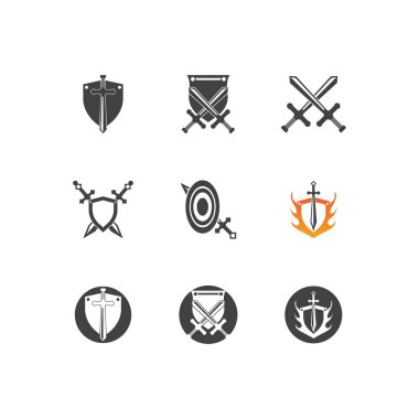 Kara Kılıç Savaşı Logo Vektörü İllüstrasyonunu Savundu