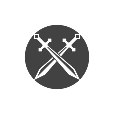 Kara Kılıç Savaşı Logo Vektörü İllüstrasyonunu Savundu