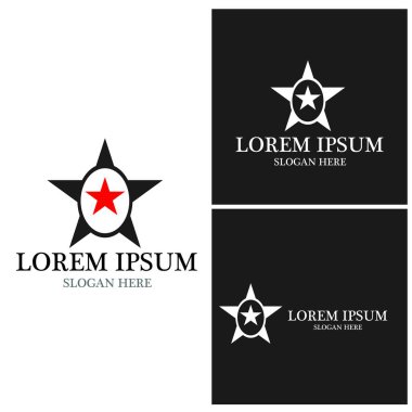 Yıldız simgesi şablon vektör illüstrasyon tasarımı