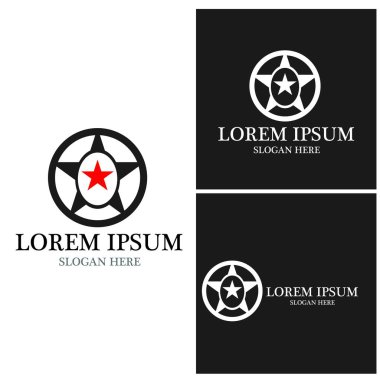 Yıldız simgesi şablon vektör illüstrasyon tasarımı