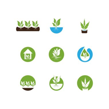 Hidrofonik Logo Vektör Şablonu İllüstrasyonu