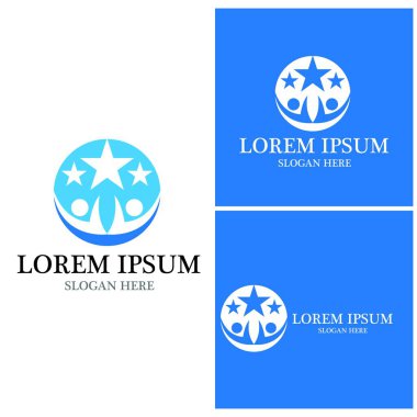 Halk Sağlığı Aile Logosu Vektör Şablonu