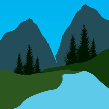 Basit Peyzaj Arkaplanı Resim Vektörü ResimleriComment