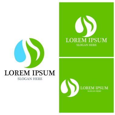 Doğa yaprağı simgesi ve sembol vektörü