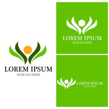 Doğa yaprağı simgesi ve sembol vektörü