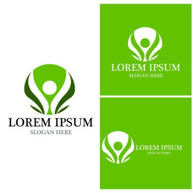 Doğa yaprağı simgesi ve sembol vektörü