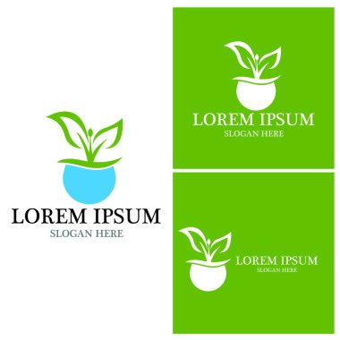 Doğa yaprağı simgesi ve sembol vektörü