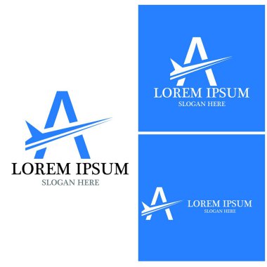 Havacılık simgesi ve sembol vektör şablonu