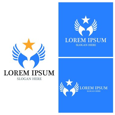 Havacılık simgesi ve sembol vektör şablonu