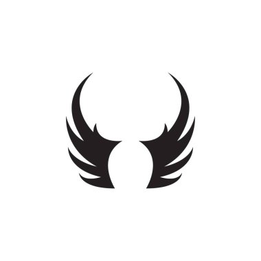 Kuş kanatları logo vektör şablonu