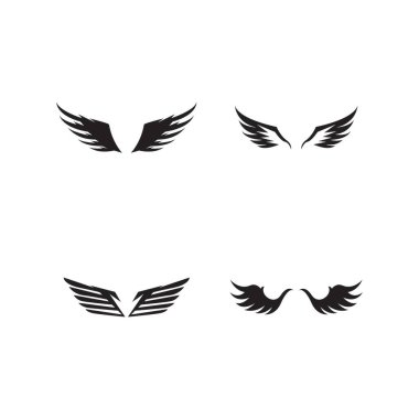 Kuş kanatları logo vektör şablonu