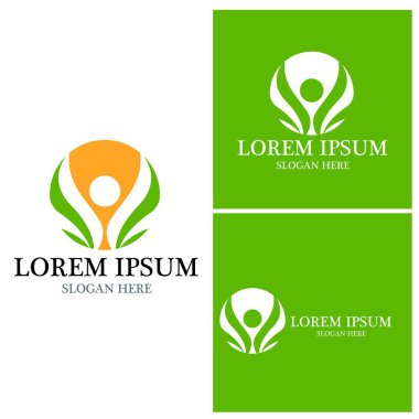 Doğa yaprağı simgesi ve sembol vektörü