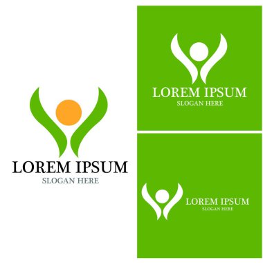 Doğa yaprağı simgesi ve sembol vektörü