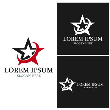 Yıldız simgesi şablon vektör illüstrasyon tasarımı