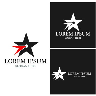 Yıldız simgesi şablon vektör illüstrasyon tasarımı