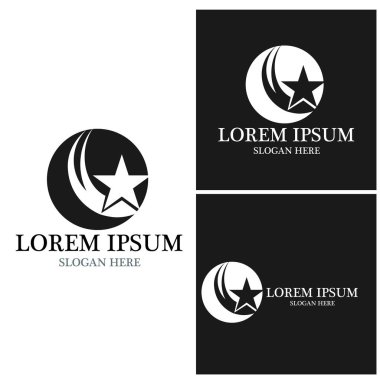 Yıldız simgesi şablon vektör illüstrasyon tasarımı