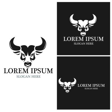 İnek logosu vektör resmetme tasarımı