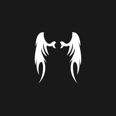 Kuş kanatları logo vektör şablonu