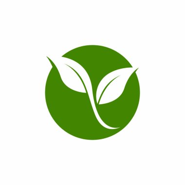 Doğa yaprağı simgesi ve sembol vektörü