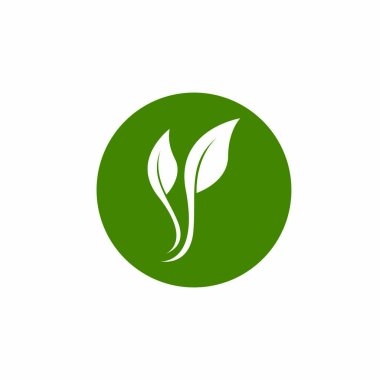 Doğa yaprağı simgesi ve sembol vektörü