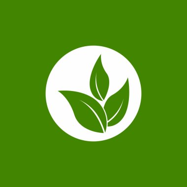 Doğa yaprağı simgesi ve sembol vektörü