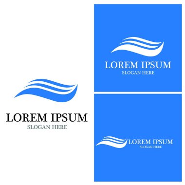 Su dalgası simgesi vektör çizim logosu