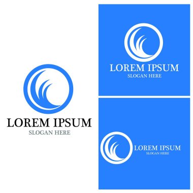 Su dalgası simgesi vektör çizim logosu