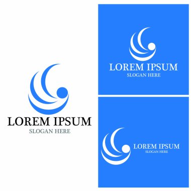 Su dalgası simgesi vektör çizim logosu