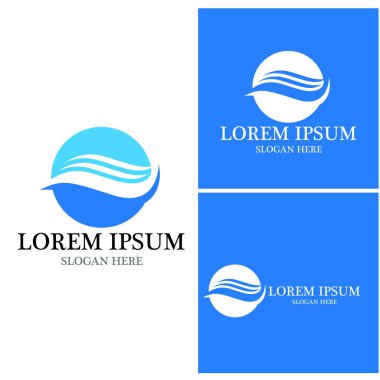 Su dalgası simgesi vektör çizim logosu