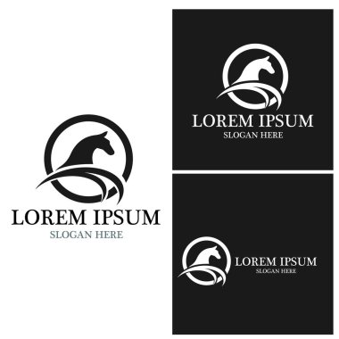 At Logosu Şablonu Vektör resimleme tasarımı