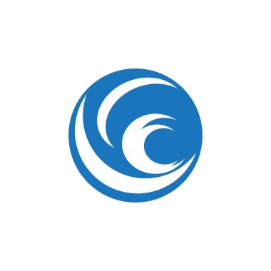 Su dalgası simgesi vektör çizim logosu