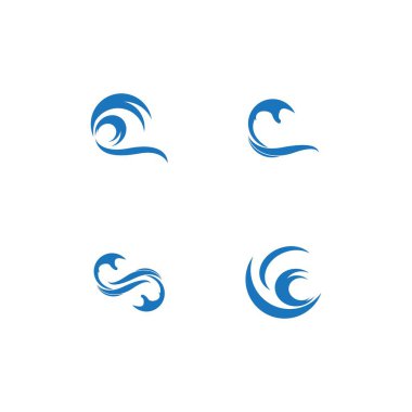 Su dalgası simgesi vektör çizim logosu